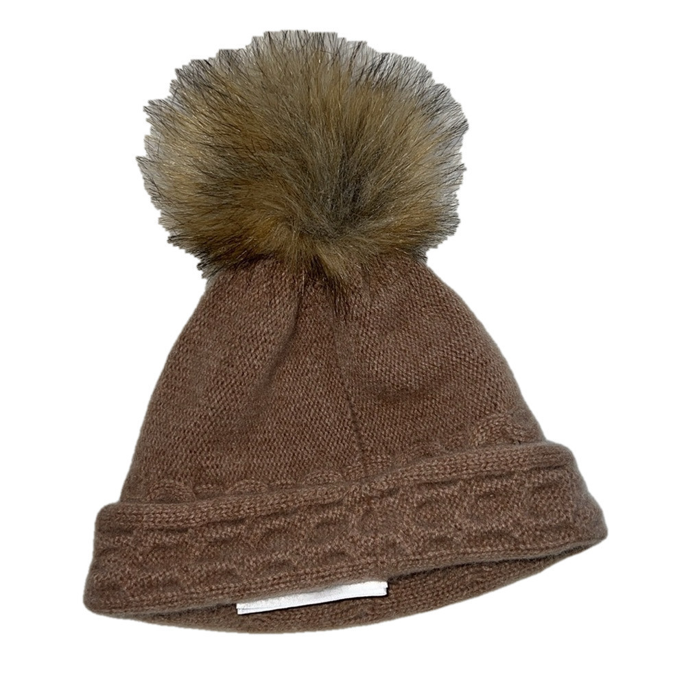 NWOT White Pine Cashmere Faux Fur Beani Hat Small